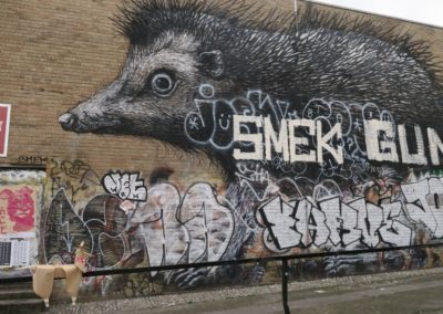 Graffiti Rat with Dog